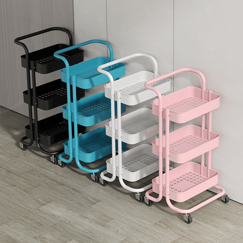 小型カート収納ラック卸売おもちゃスナックラック美容ネイルカート越境家庭用可動式収納ラック|undefined