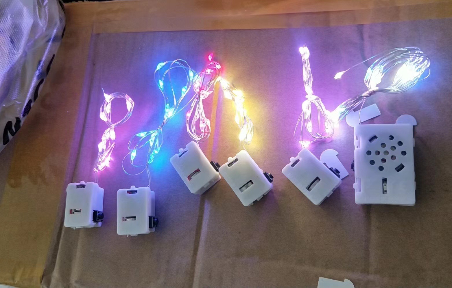 Guirnalda de luces LED de cable de cobre, tres niveles de brillo, decoración para pasteles/flores/estrellas