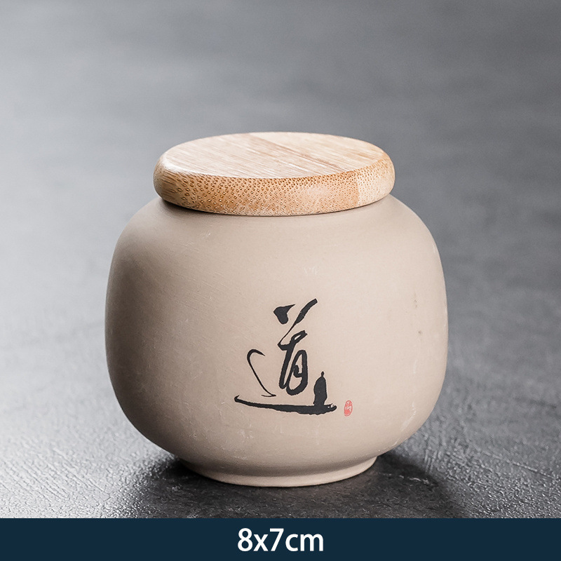 원래 도자기 대나무 뚜껑 항아리/도로