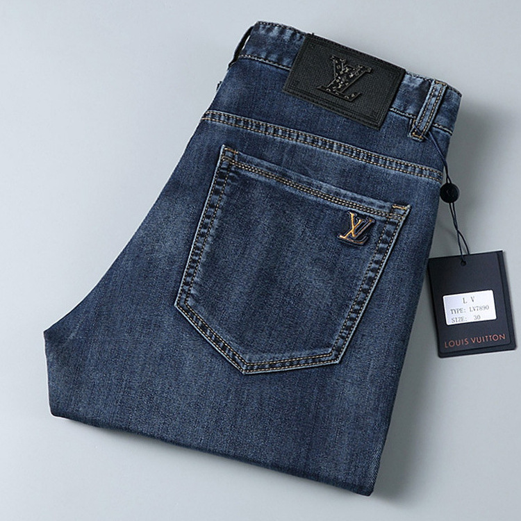 2026 Spring/Summer New High-End Brand Fashion Men's Jeans Straight-Leg Business Stretch Men's Denim Trousers 2026 Spring/Summer New High-End Brand Fashion Men's Jeans Straight-Leg Business Stretch Men's Denim Trousers