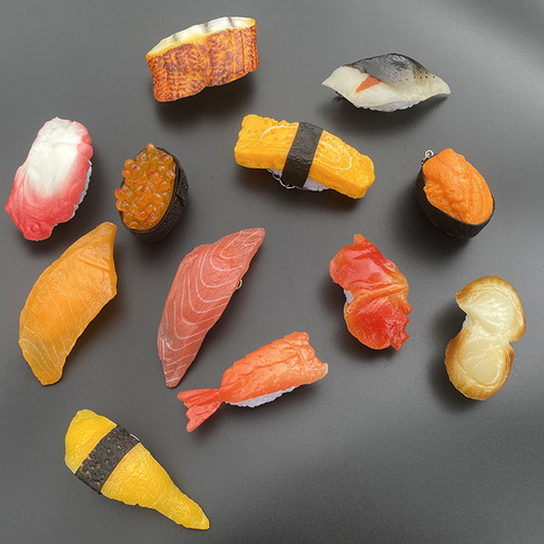 Simulated sushi model cross-border fake rice balls salmon Japanese cuisine simulated food ornaments decorative props