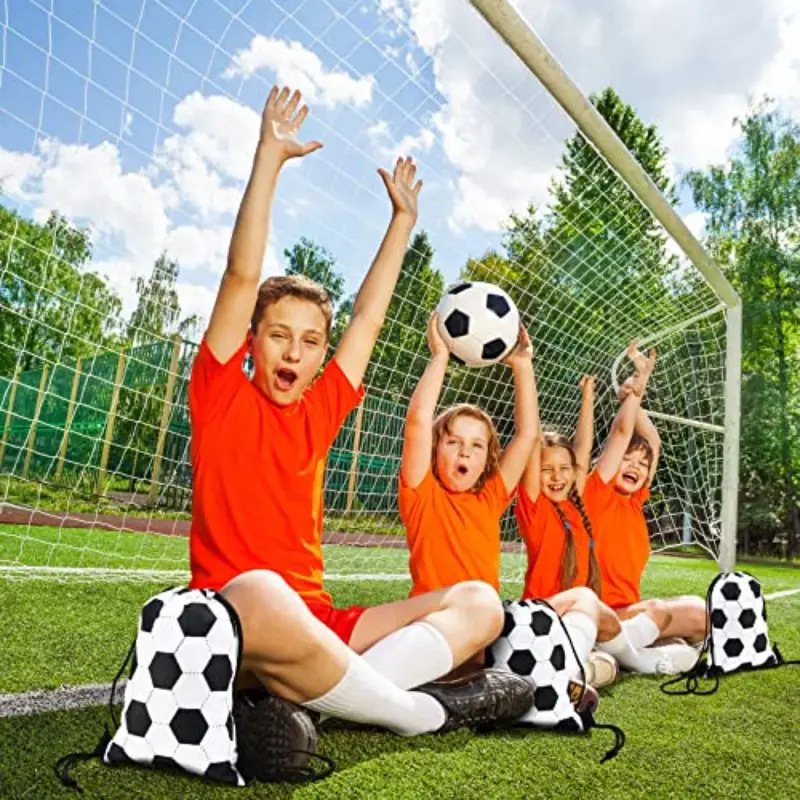 Spot Europa y los Estados Unidos venta deportiva dulces de fútbol fiesta bolsa de regalo poliéster hombro cordón de tracción bolsa de mochila