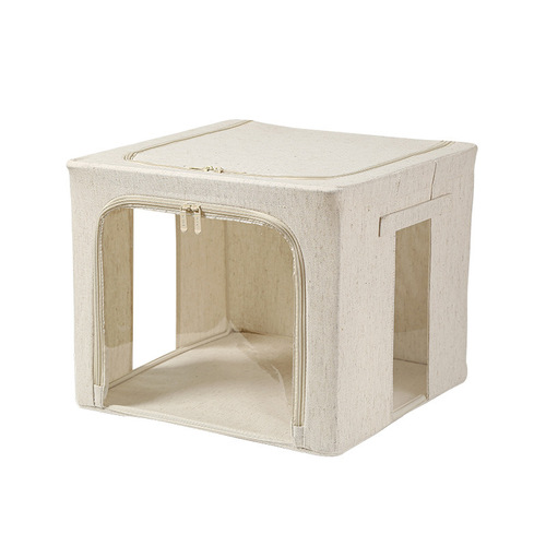 Anqin Tianshan cotton and linen storage box fabric washable bedroom clothing storage dustproof foldable large bagna box