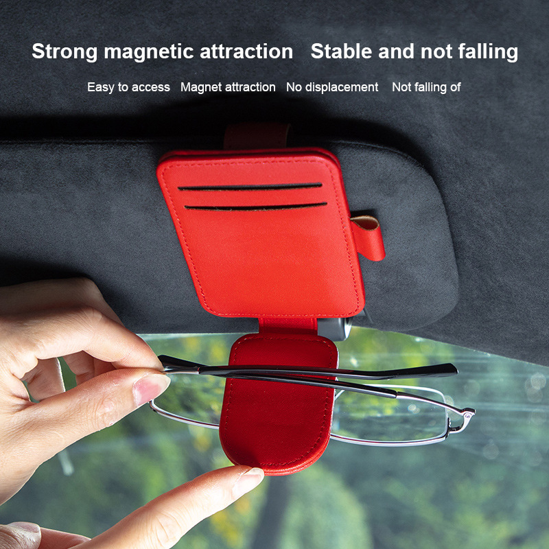 Car Multifunctional Glasses Clip, Ticket Clip, Practical High-End Round Eye Clip, Multifunctional Accessories, Fashionable
