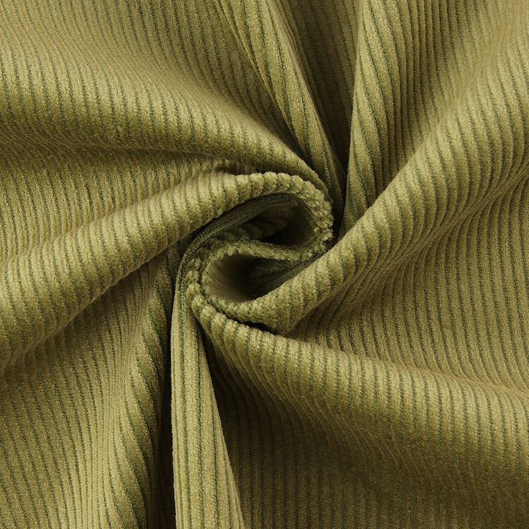 Venta caliente 14 Wale elástico de algodón de color sólido elástico tela de ropa de tercienda