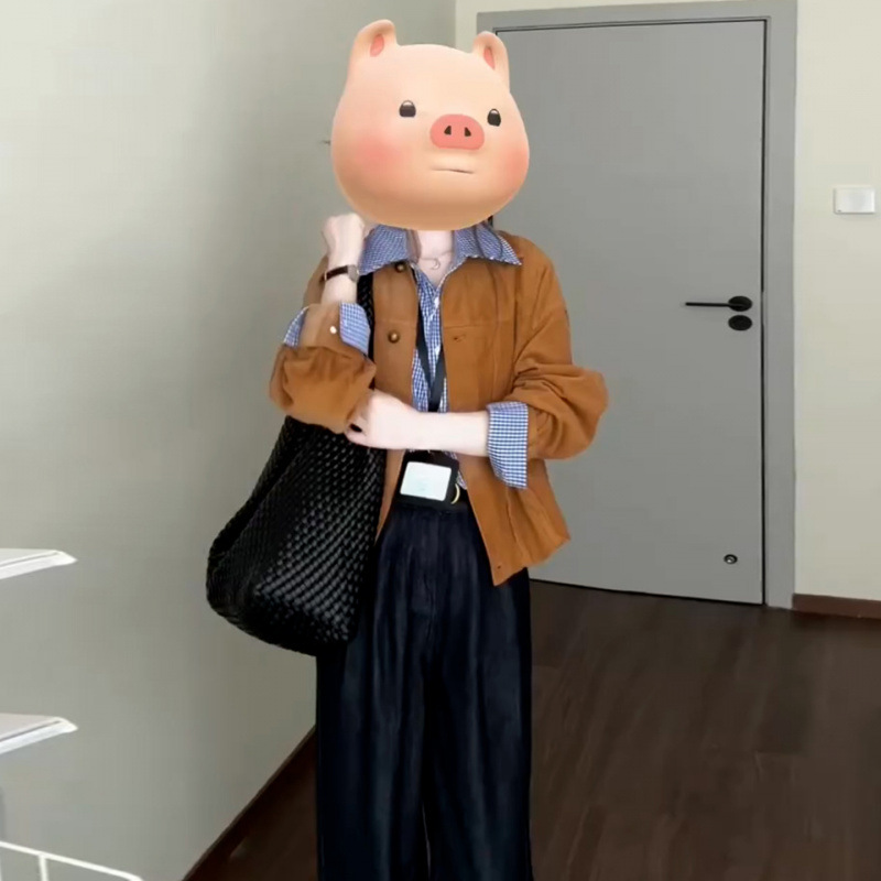 巨好看独特漂亮夹克短外套女春秋季2025年新款爆款美拉德棕色上衣