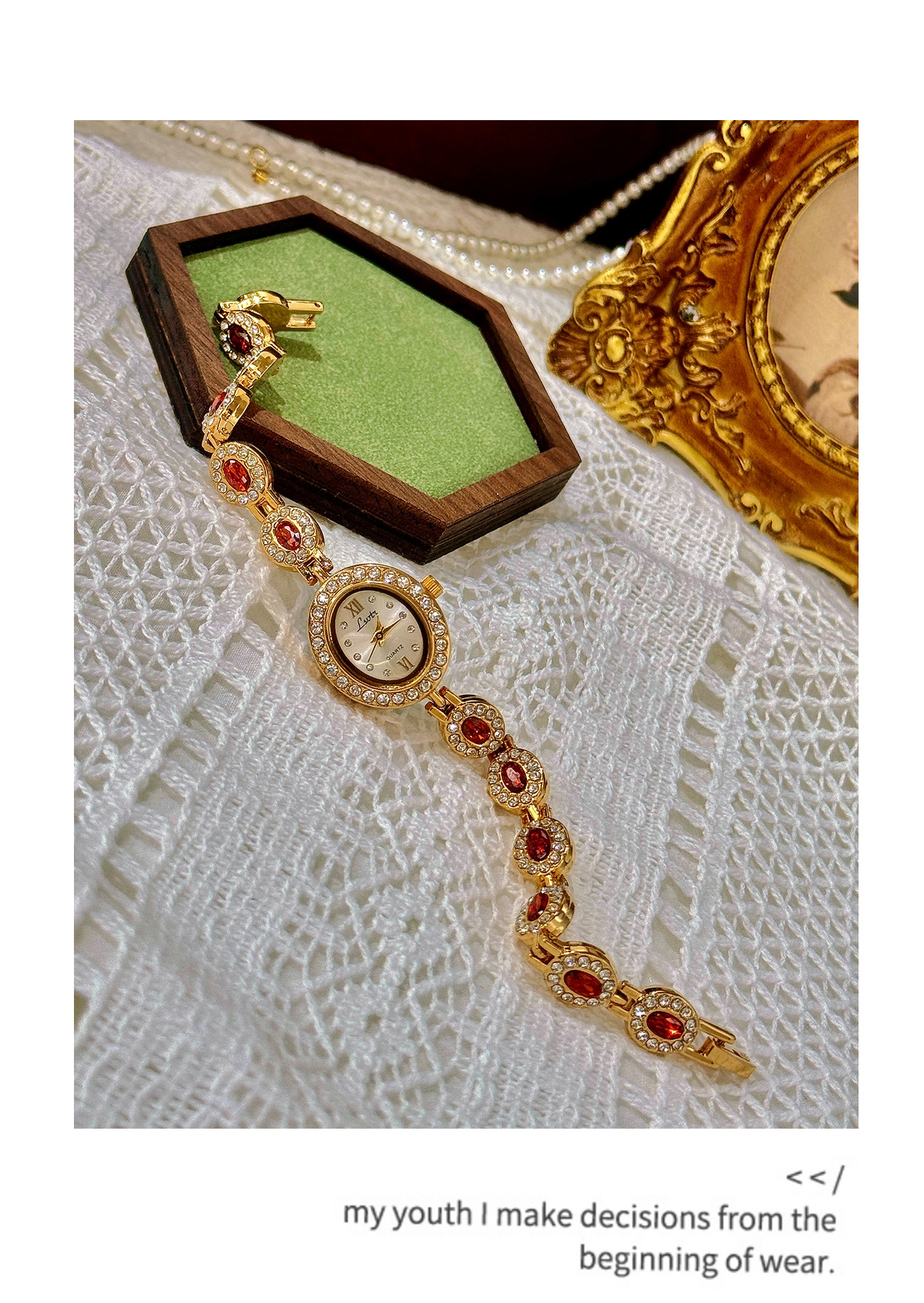 Jewelry Buckle Buckle Style Shiny Oval Jewelry Buckle Quartz Watch Women's Watches