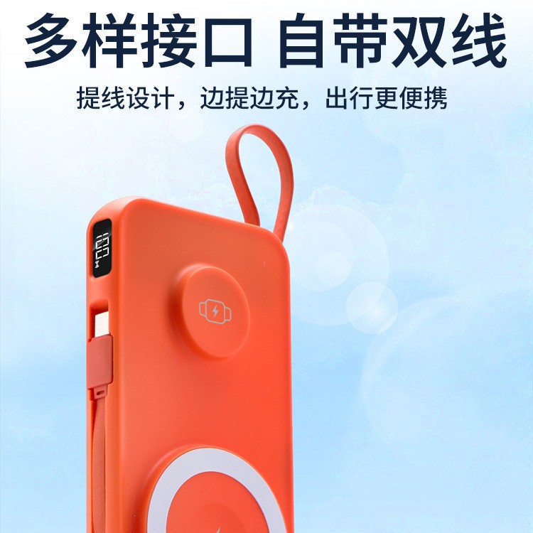 3C inalámbrico magnet charger 10000mAh reloj teléfono con cable de carga rápida fuente de alimentación compacta y portátil