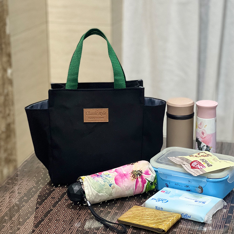 Children's Lunch Bag, Simple Canvas Lunch Bag for Men and Women, Lunch Box Bag, Primary School Student Lunch Bag, Lightweight Handbag