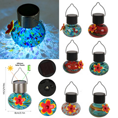 国境を越えた新製品の太陽エネルギーが鳥に餌を与える屋外庭園吊り式ガラスハチドリの餌器が鳥の神器に餌を与える