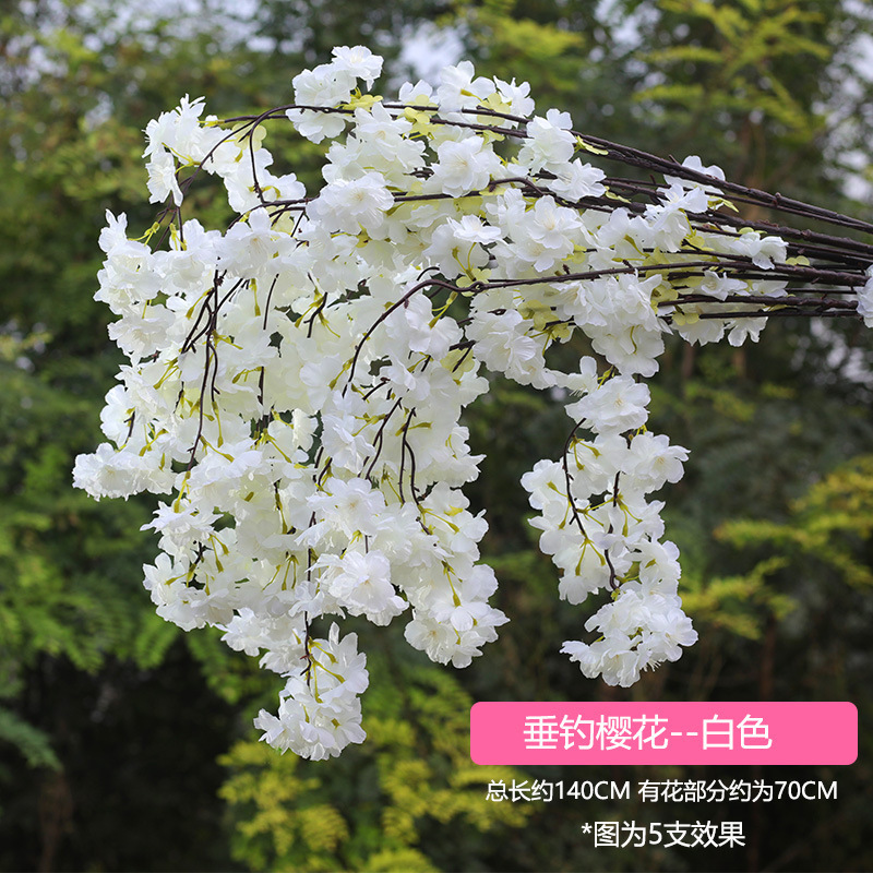 Hanging cherry blossom white