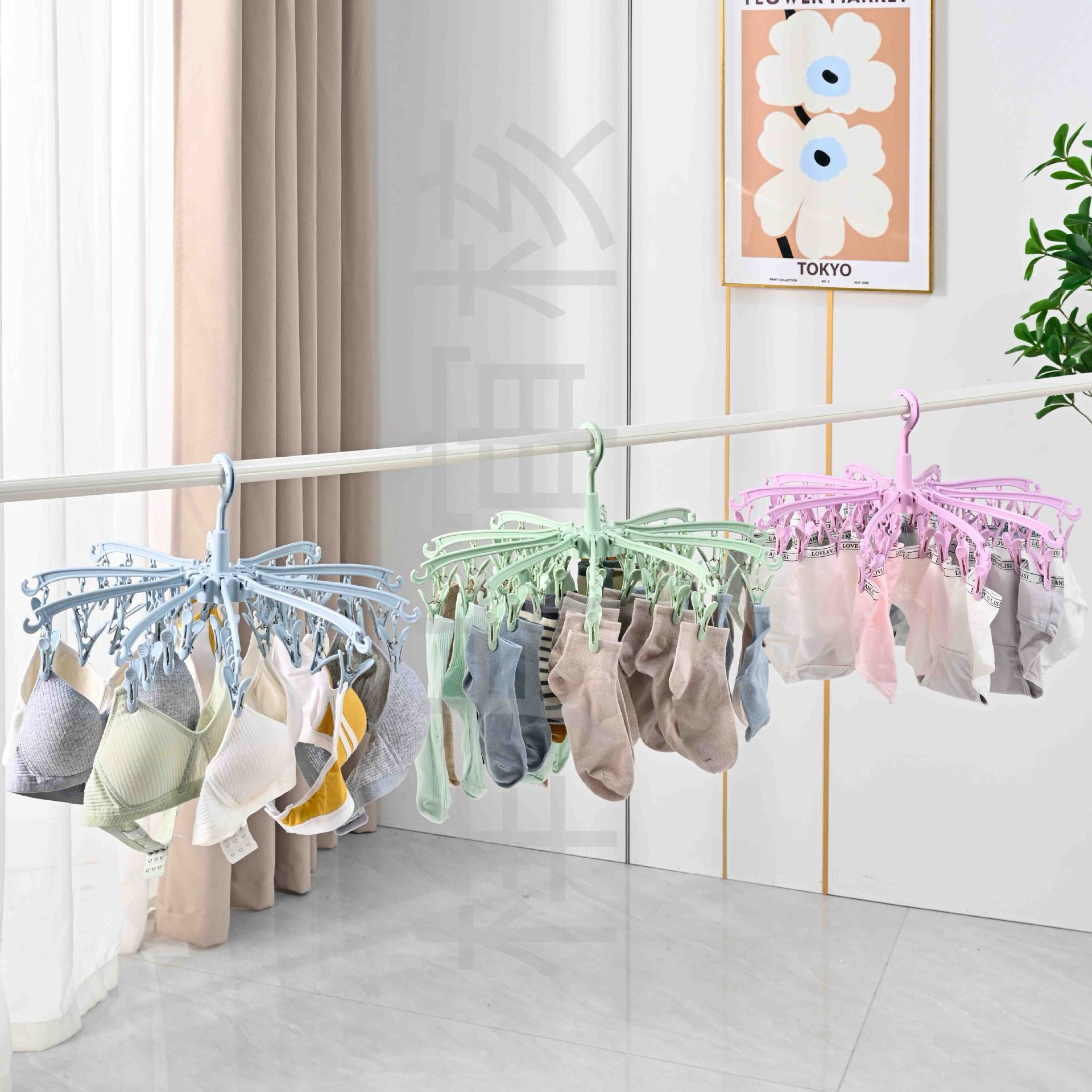 Folding Clothes Drying Rack Children's Socks Clothes Hanger Household Storage Rack