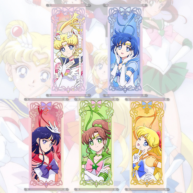 Sailor Moon Sailor Moon Surrounding Picture Silk Poster Moon Hare Scroll Animation Secondary