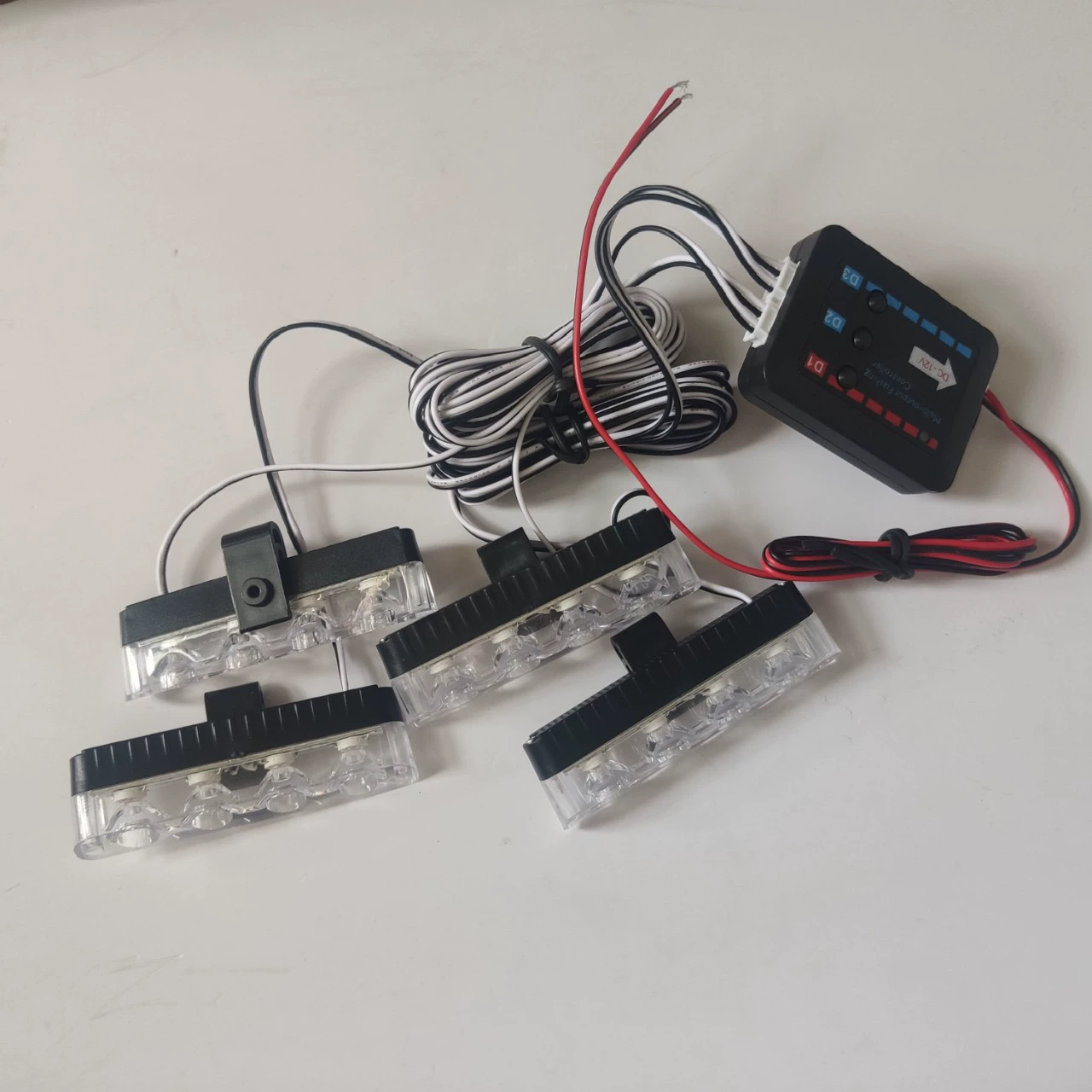 03042-4 ручное управление DC12V One Drag Four с полным освещением 4LEDX4 16LED клип без перфорации вспышка