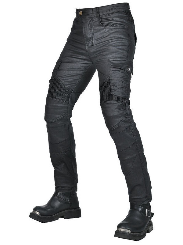 VOLERO motocicleta retro pantalones vaqueros recubiertos de equitación multi-bolsa pantalones de herramientas motocicleta anti-caída pantalones de silicona equipo de protección