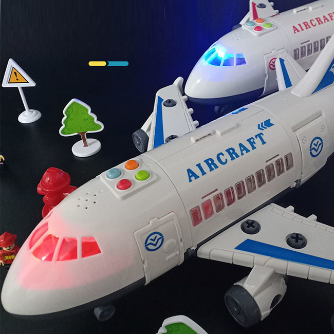 DIY Disassembly and Assembly Compatible with Lego Building Blocks Inertia Car Model Passenger Aircraft Storytelling Light Music Story Machine