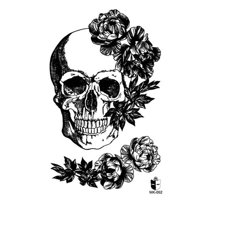 Animal blanco y negro desechable pegatinas de tatuaje belleza pegatinas de tatuaje moda estética patrón de personalidad dama pegatinas de tatuaje