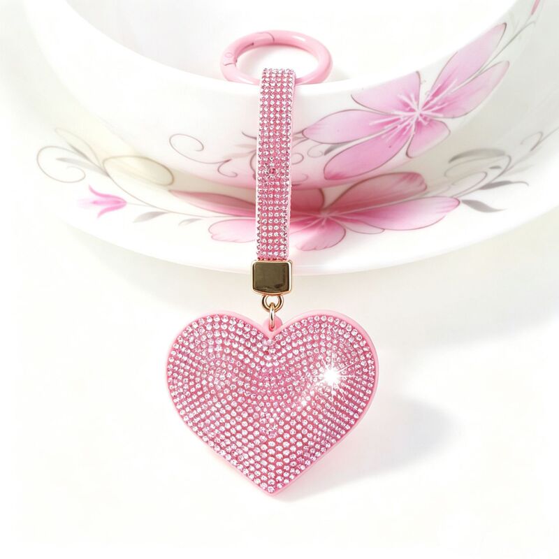 Cross-Border Hot-Selling Diamond-Encrusted Heart Keychain, Creative Heart-Shaped Rhinestone Full Diamond Car and Bag Pendant, Direct Sales from the Manufacturer Cross-Border Hot-Selling Diamond-Encrusted Heart Keychain, Creative Heart-Shaped Rhinestone Full Diamond Car and Bag Pendant, Direct Sales from the Manufacturer