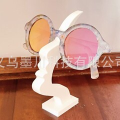 Eyeglass stand眼镜置放支架条形状人侧脸有趣简单的眼镜支架摆件