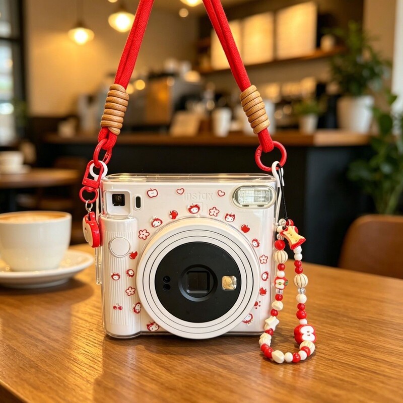 Special Fujifilm transparent protective case for Polaroid SQ1, cute shoulder strap camera bag, sturdy and durable Special Fujifilm transparent protective case for Polaroid SQ1, cute shoulder strap camera bag, sturdy and durable