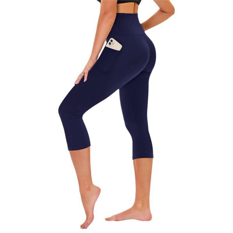 【Cross-Border European Size】High-Waisted Cropped Shark Pants for Women, Tummy Control, Butt-Lifting, with Pockets, Yoga Tight-Fitting Versatile Leggings 【Cross-Border European Size】High-Waisted Cropped Shark Pants for Women, Tummy Control, Butt-Lifting, with Pockets, Yoga Tight-Fitting Versatile Leggings