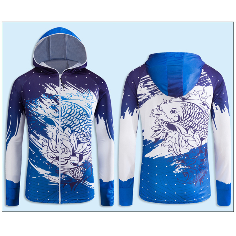 Sun protection clothing long sleeve hooded fishing clothing warm fishing clothing 24 hours Shipping International generation