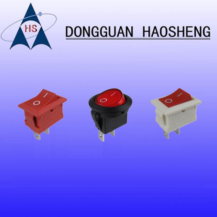 【工厂现货】供多款KCD系列船型开关 电源开关 三脚二档翘板开关