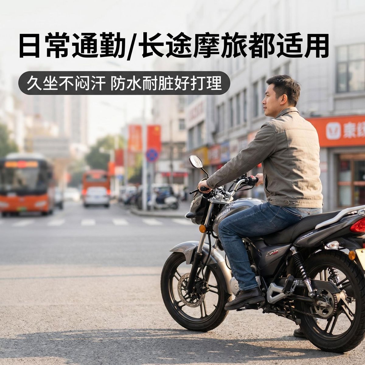 Haojue Dm Motorcycle Special Leather Seat Cover, Waterproof and Heat-Insulating Leather, Suitable for All Seasons, Wholesale and Dropshipping