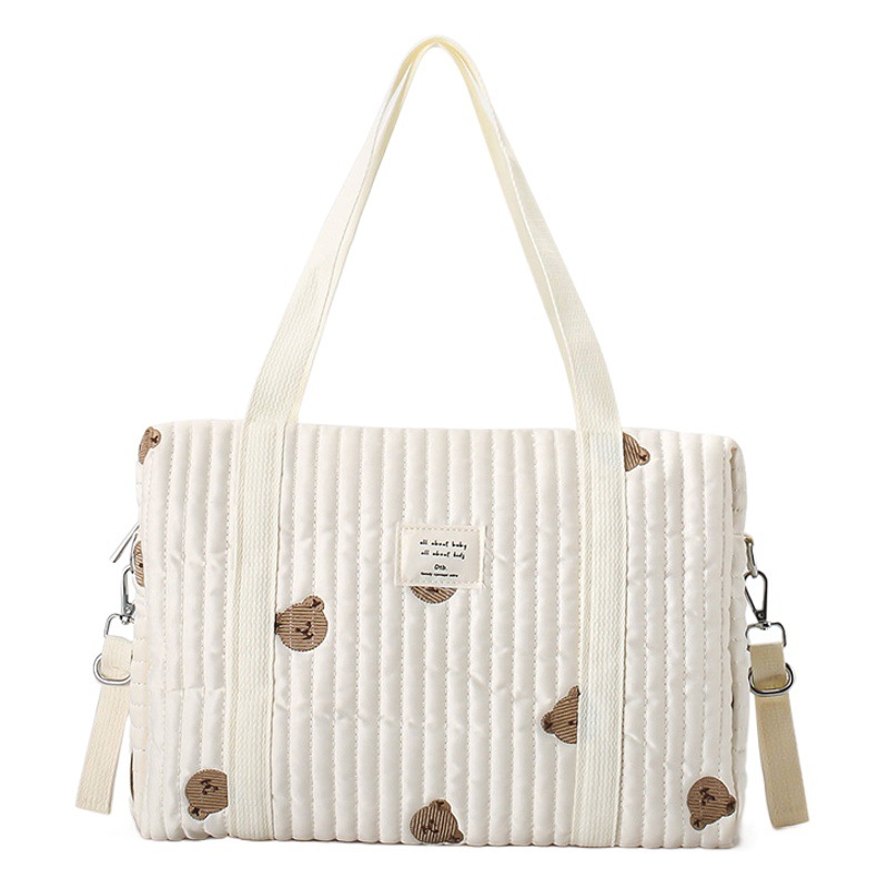 Bolso de momia japonés y coreano versión horizontal bolsa de gran capacidad para madre y bebé bolsa floral portátil fuera del hombro bolsa crossbody ligera