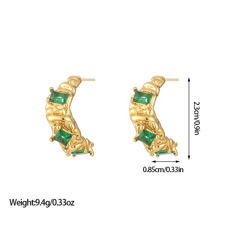 1 Pair Quantity 1 Pair Vacation Classic Style Solid Color Inlay Titanium Steel Zircon Ear Studs