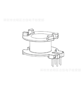 RM10骨架立式6+0针1005梅花脚变压器骨架B0bbins变频器骨架