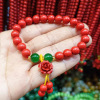 Rosary with round beads, bracelet, birthday charm suitable for men and women for beloved, ethnic accessory, cinnabar, 108 beads, wholesale, ethnic style