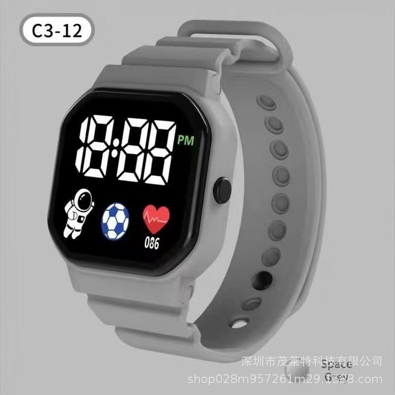 En stock nuevo A99 astronauta cuadrado LED reloj electrónico Apple botón impermeable digital deportes estudiante reloj