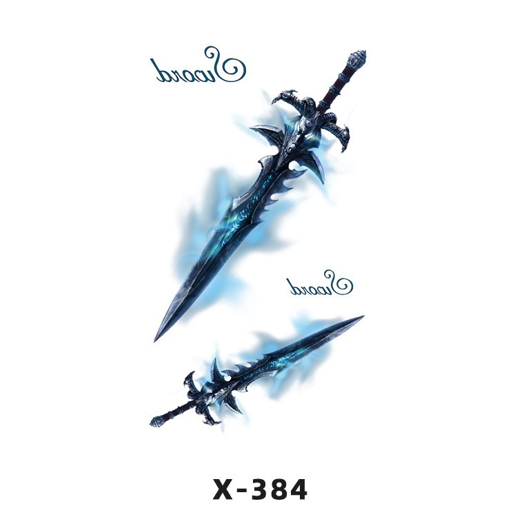 Arco de flor pequeña pegatinas de tatuaje fresco 3D dibujos animados transfronterizo Henna rosa impermeable texto en inglés pegatinas de tatuaje