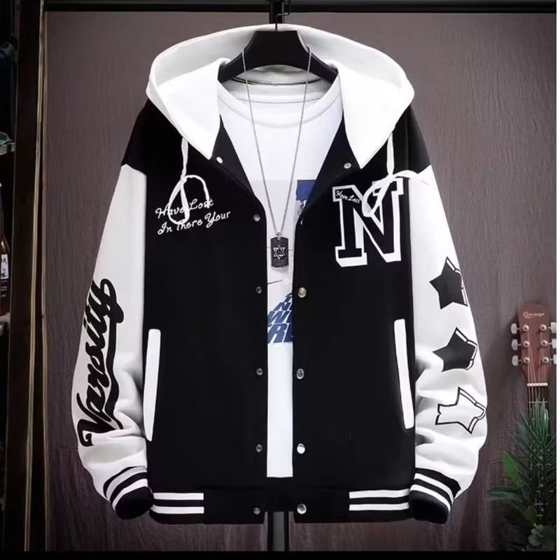 2025 Spring and Autum Outwears for Boys, Student Jackets, Youth Trendyy, Handsome and Versatile Men's Baseball Uniform Tops