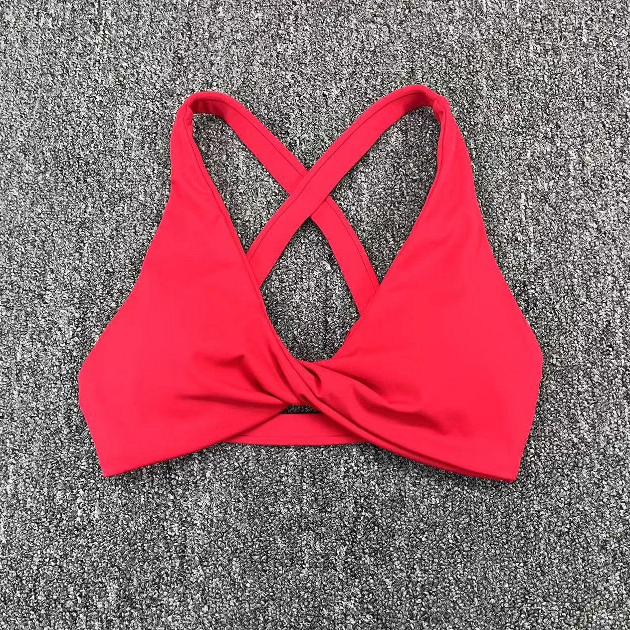 Sports Solid Color Nylon Halter Neck Active Tops Halter Crisscross Tank display picture 37
