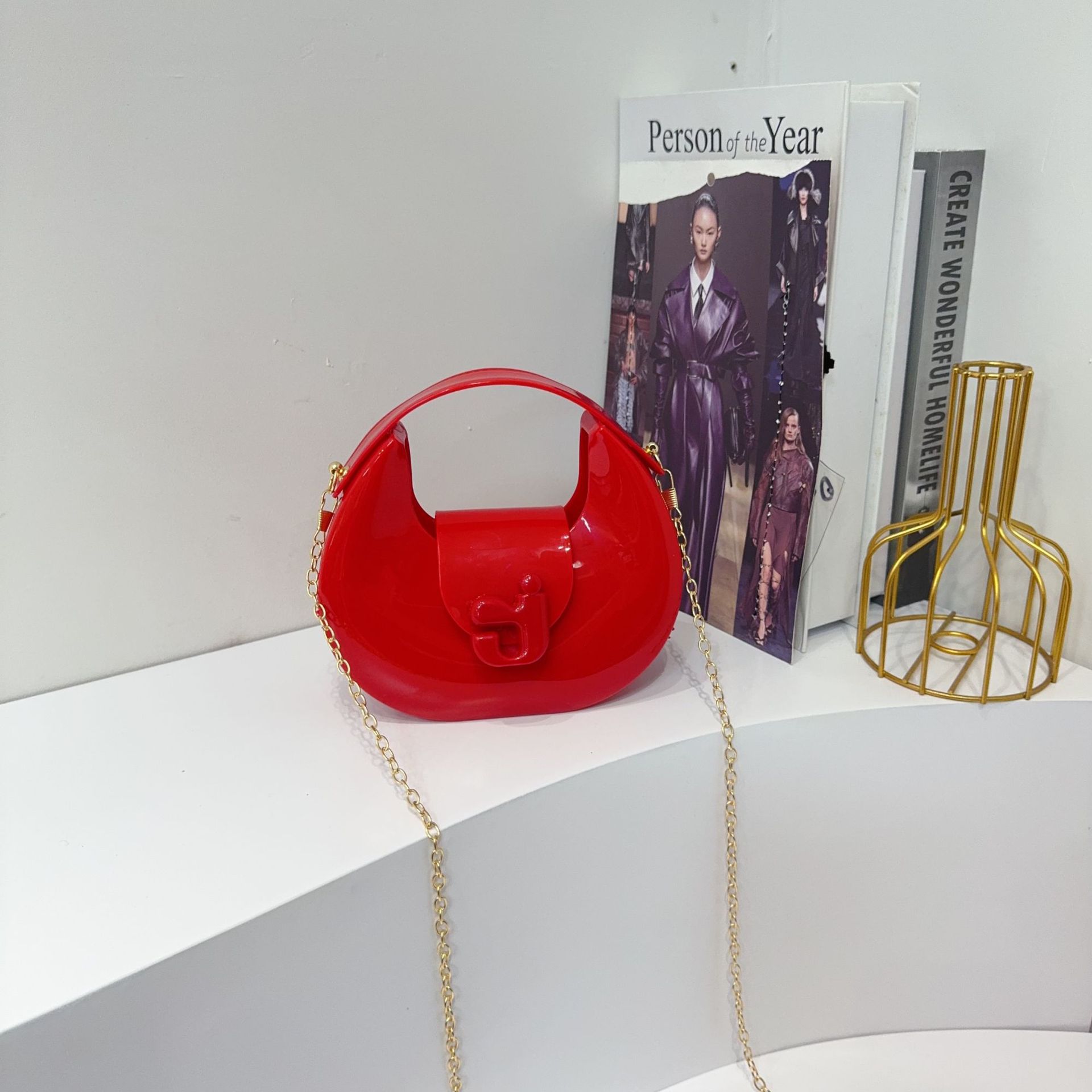 2025 nuevo estilo transfronterizo venta caliente j letra gelatina bolso portátil de un solo hombro diagonal para niños bolso de PVC monedero