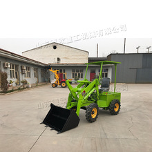 厂房内部散料铲运机 小型电动装载机 工程用土壤砂石四轮小铲车