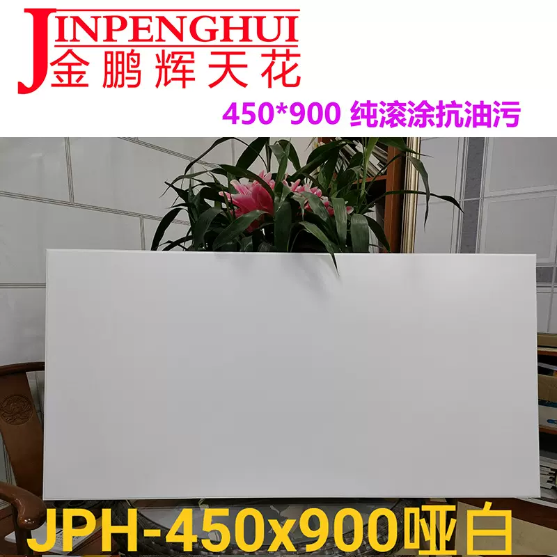 哑白450900铝扣板滚涂抗油污公寓精装房办公室酒店集成吊顶天花板