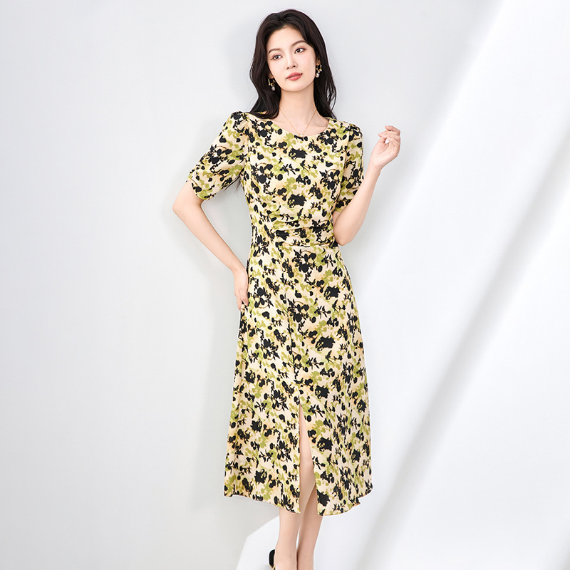 Đầm suông nữ midi mùa hè — 2507705 - Đen chi tiết 8
