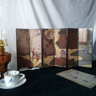 Middle Ancient Desktop Small Screen Ornaments Home Gifts Decoration Features Japanese Crafts Souvenirs Lacquer Jewelry