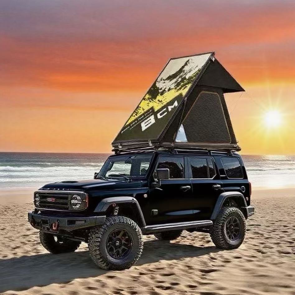 Ultra-Thin Roof Tent 8cm Thin Aluminum Alloy Fully Automatic Hard-Shell Sunshade Outdoor Folding Camping Car Tent