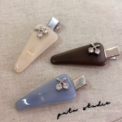 简约水钻樱桃三角发夹女2025新款精致百搭侧边碎发刘海夹头饰发饰