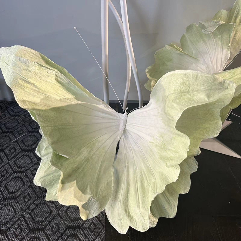 Peppermint Gradient Green - Double Butterfly Single Head Diámetro 40CM ☆