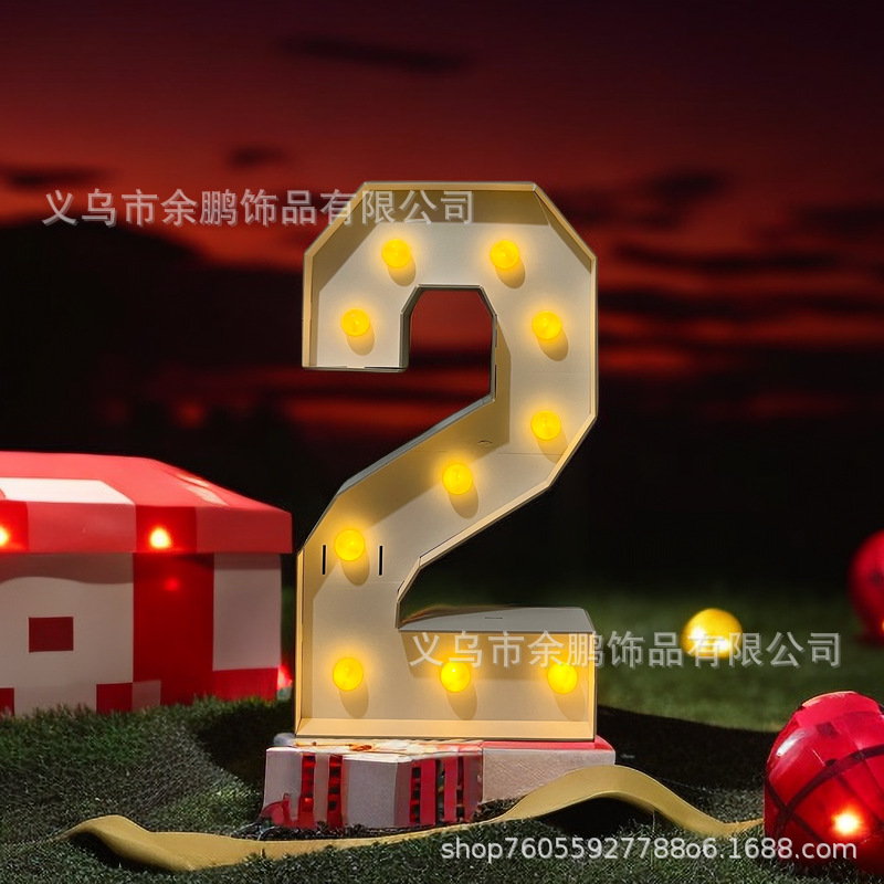 Tablero de KT diseño de luz digital accesorios de la foto decoración del partido fábrica de cumpleaños al por mayor transfronteriza escena de Amazon