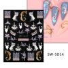 Nail stickers, cartoon fake nails for nails, suitable for import, new collection, wholesale, with snowflakes