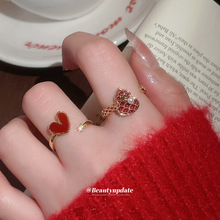 18k������ʯ���͐��ĺ��J�_�ڽ�ָ����ϲ�c����߼������Ů