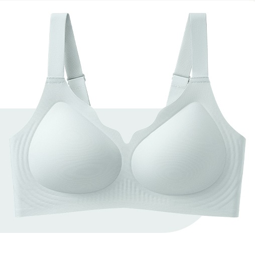 Gran cinturón de hombro de soporte suave ropa interior damas sin marcas sin anillo de acero sujetador de colateración anti-caída integral sujetador de copa fija