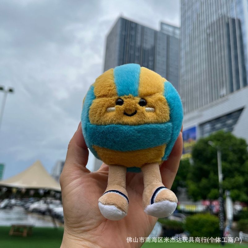 现货卡通趣味运动会球类网球排球足球篮球冰球挂件毛绒玩偶礼品|undefined