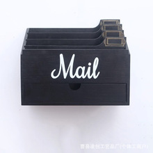 木质桌面卡片收纳架收纳盒家用文具信件整理架办公室文件架置物架